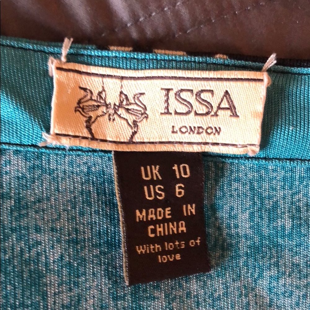 Issa London peacock wrap dress